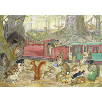CATCHING THE TRAIN - Molly Brett Postcard